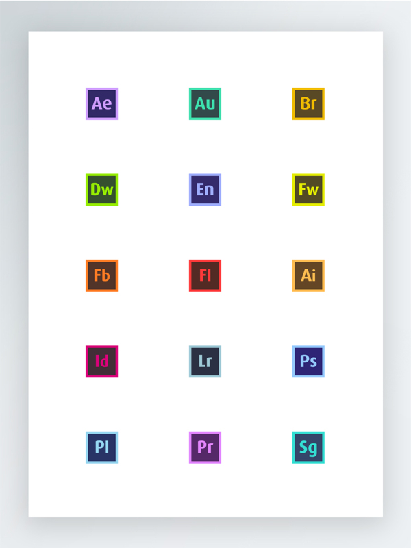 Adobe产品图标集