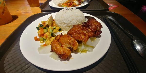 鸡排饭鸡排米饭美食盖浇