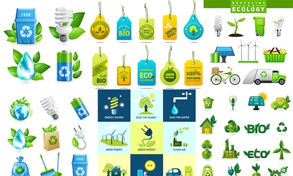 绿色生态图标宣传活动模板源文件
