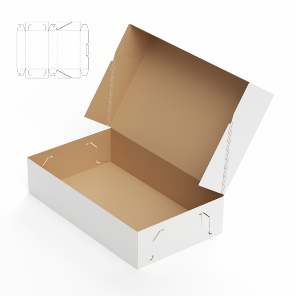 包装纸盒与平面图