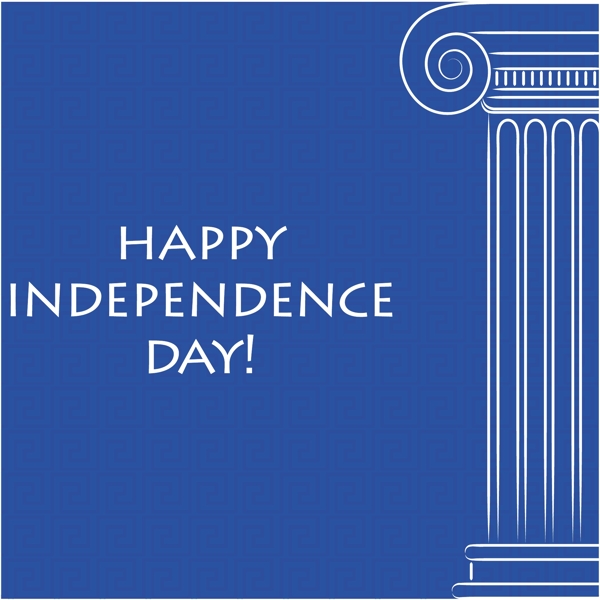独立日快乐卡对希腊的矢量格式