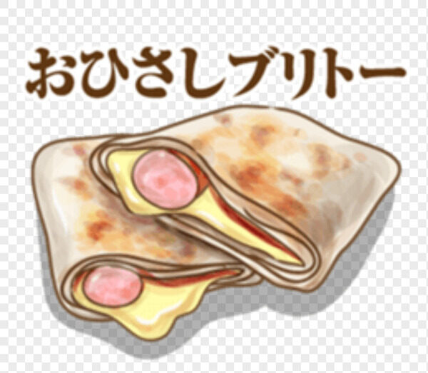 日式香肠和奶酪薄饼卷