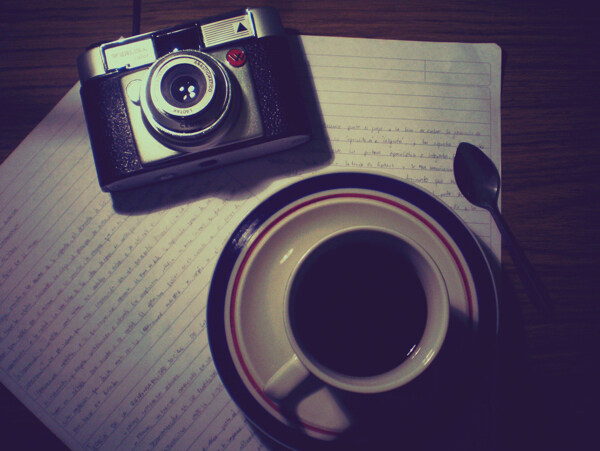 老相机咖啡图片