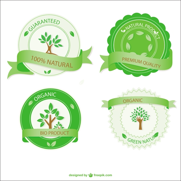 绿色生态的徽章
