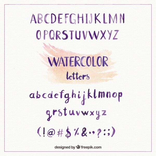 Watercolo字母