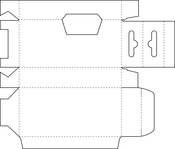 包装盒外形矢量纸盒矢量包装盒展开分割图矢量21