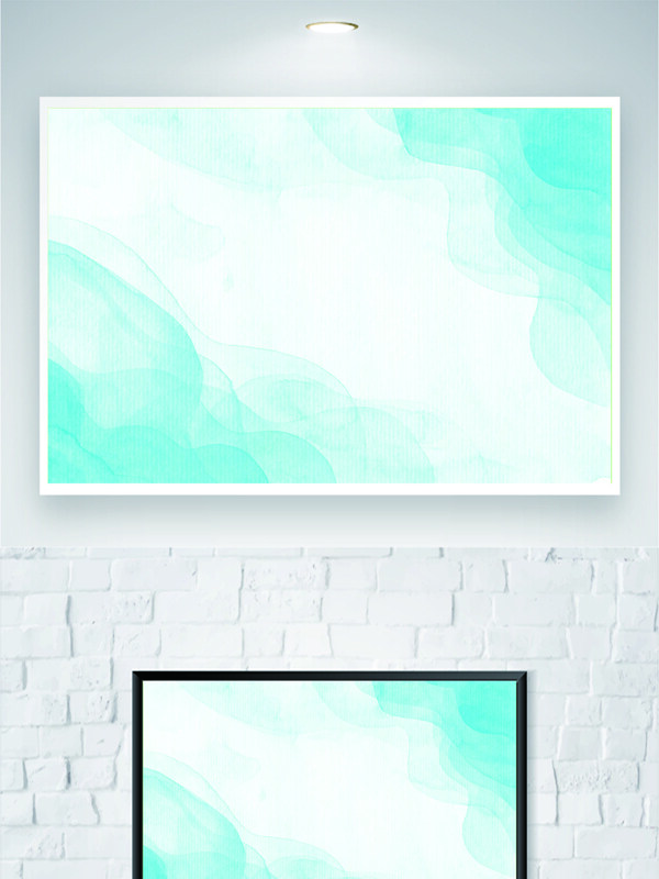 蓝色渐变水彩清新纹理背景