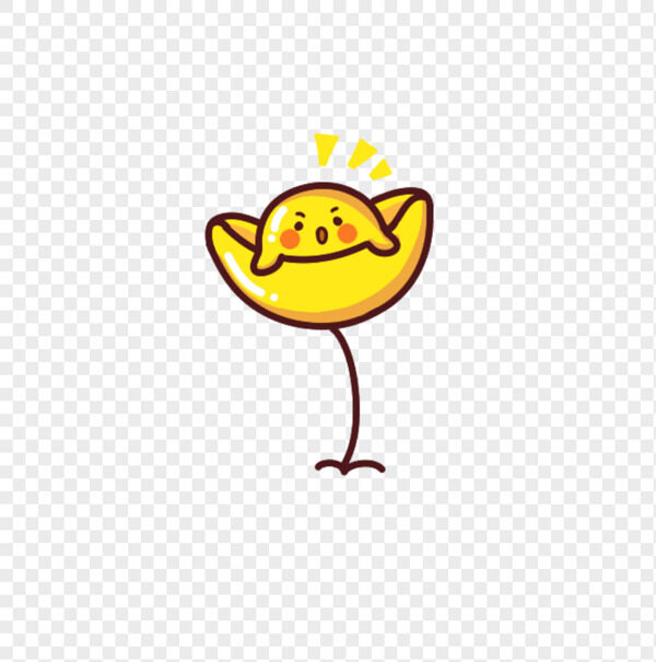 手绘卡通金元宝高高小团子头饰