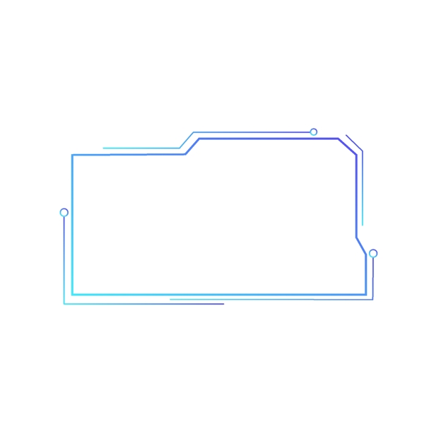 蓝色科技边框素材元素
