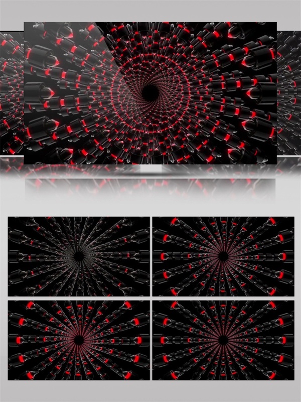 暗红圆环动态视频素材