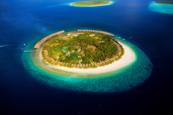 马尔代夫玉桂岛航拍图图片