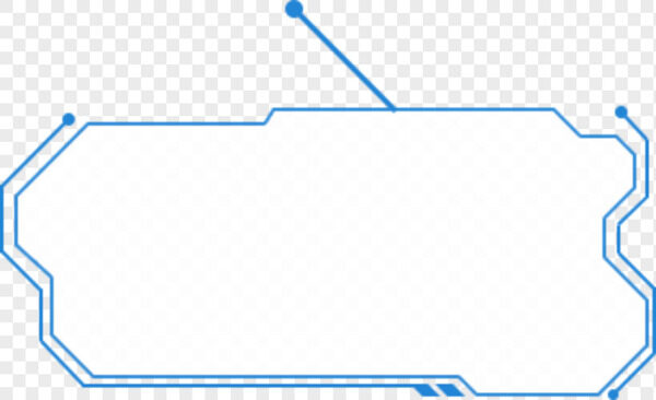 简约蓝色线条创意多边形边框装饰