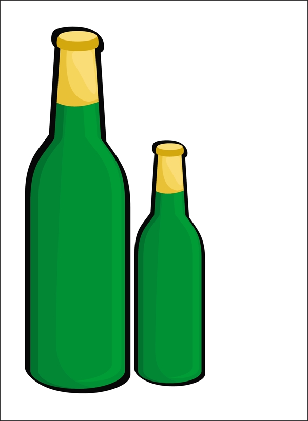 啤酒瓶矢量形状