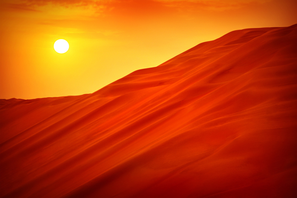 沙漠落日风景