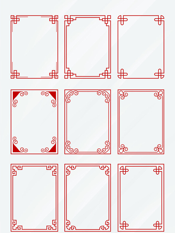 中国风古典纹理中式标题框