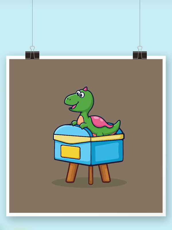 绿恐龙坐蓝箱邮箱