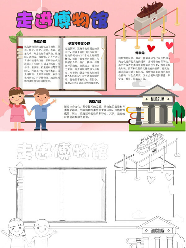 创意走进博物馆博物馆介绍手抄报