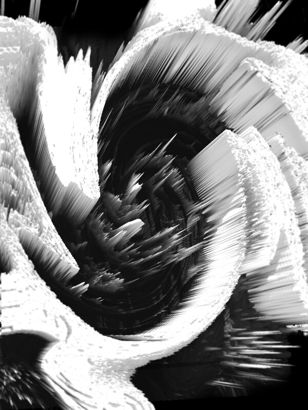 3d漩涡原创抽象黑白背景