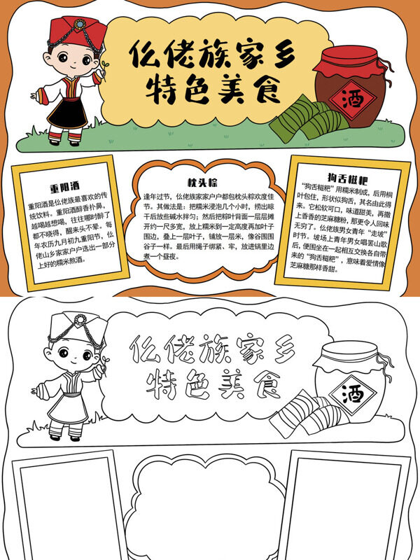 仫佬族家乡特色美食特色美食手抄报