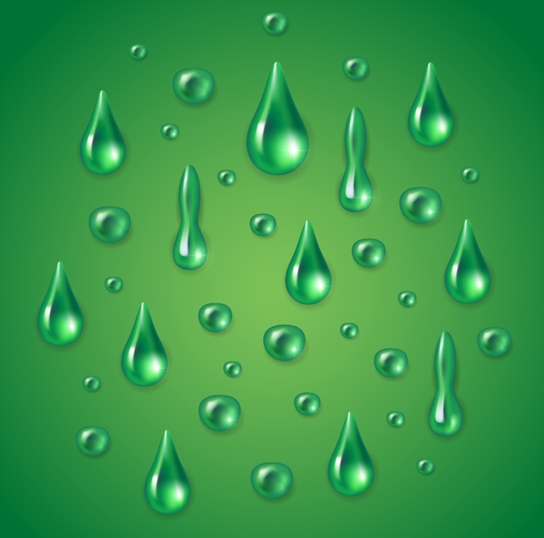绿色水滴矢量图片