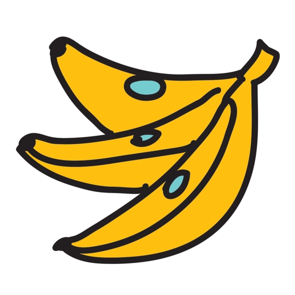 黄色网页水果香蕉icon图标设计