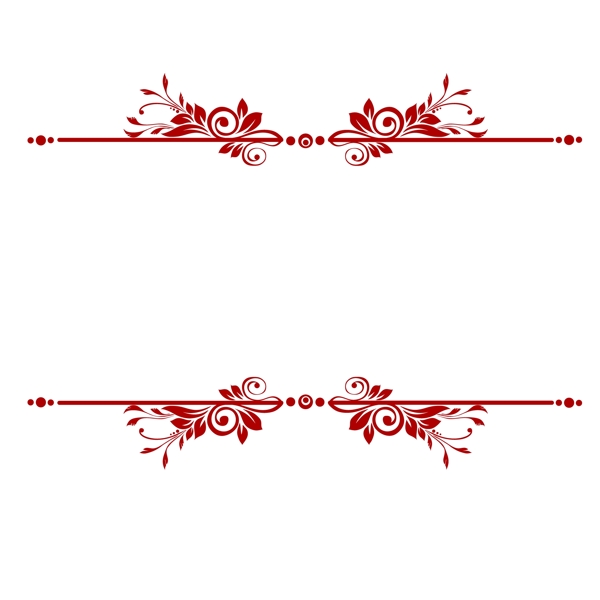 复古边框红色装饰素材设计