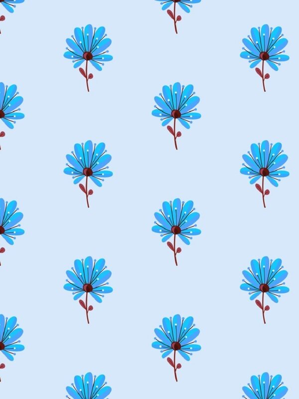 植物花纹 小蓝叶子