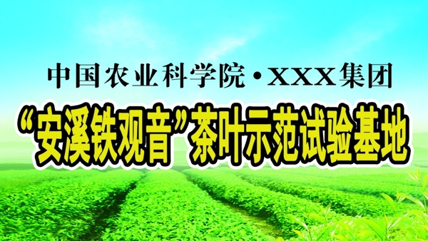 茶叶示范田广告牌图片