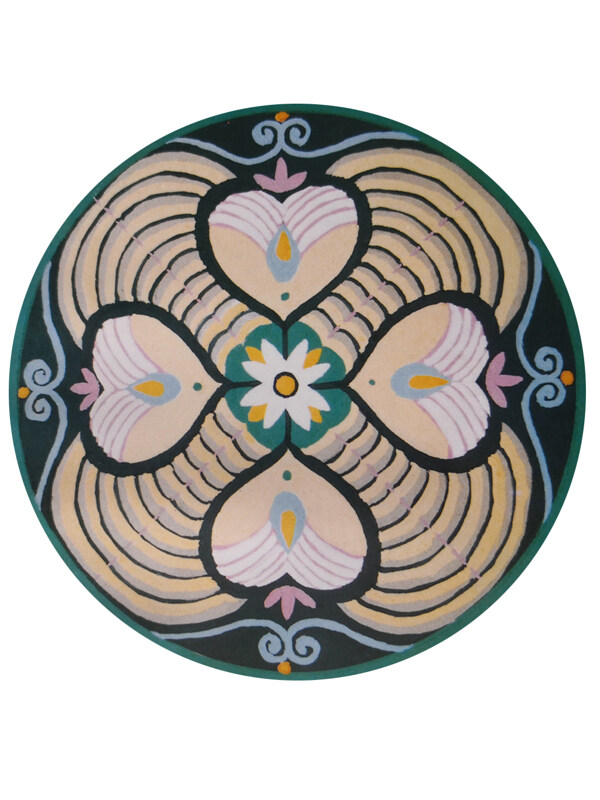 传统   抽象花卉草木 底图底纹  图案背景贴图  圆形波纹白花