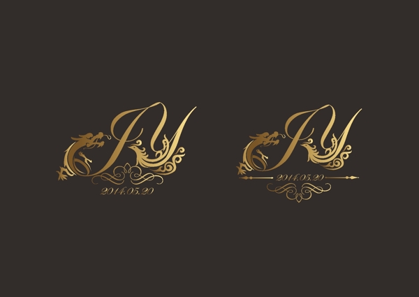 龙凤字母logo图片