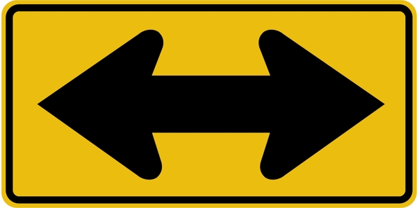 外国交通图标双向箭头标识
