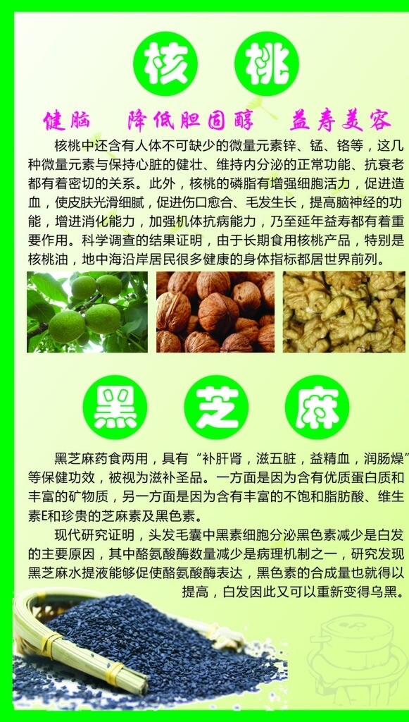 核桃和黑芝麻的作用图片