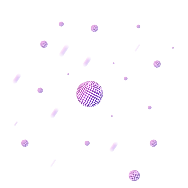 紫色渐变3D球体电商漂浮设计元素
