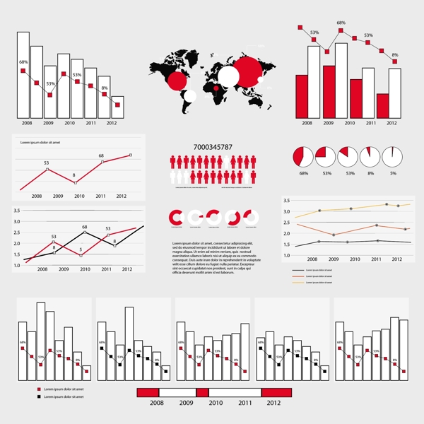 商业信息统计图矢量素材4