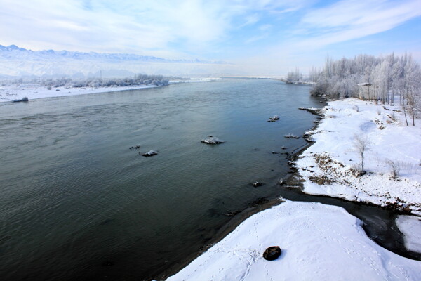 伊犁河之冬图片