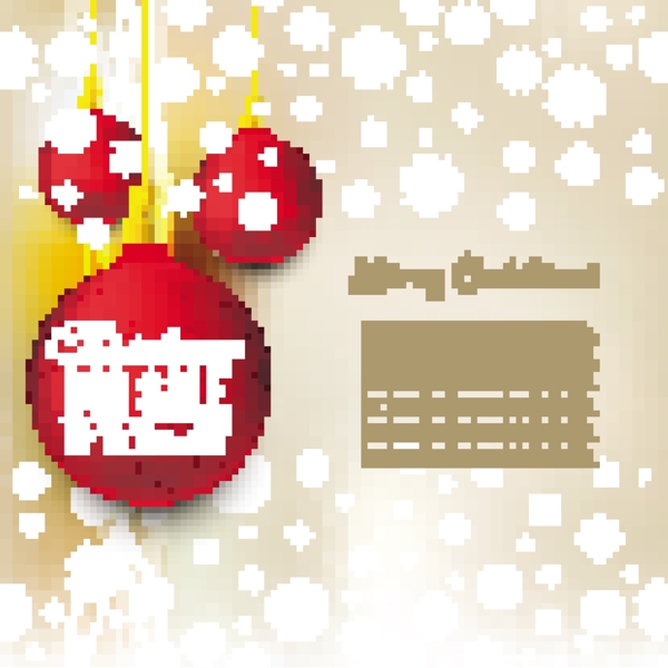 圣诞折扣背景与红色球
