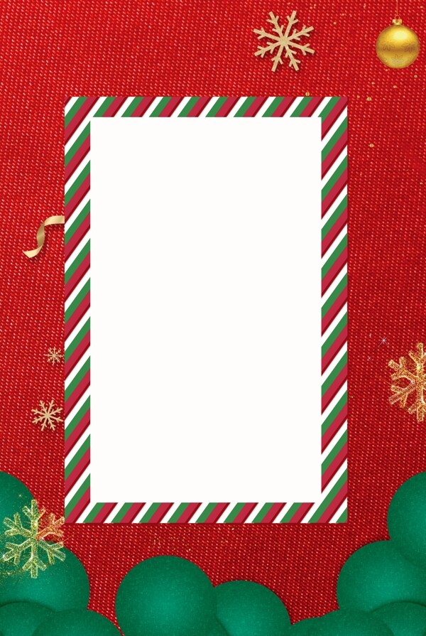 圣诞剪纸风红色几何扁平背景