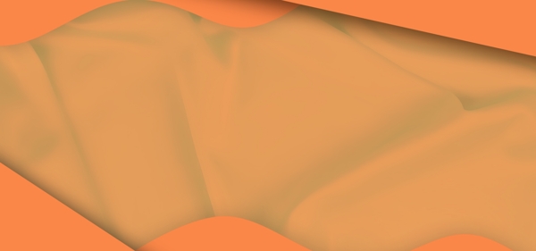 剪纸风橙黄anner背景设计