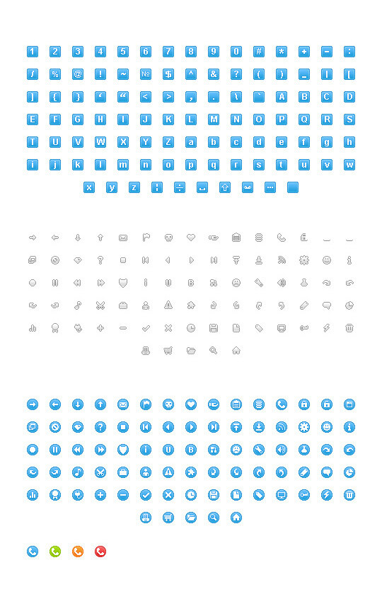 四色16x16小图标